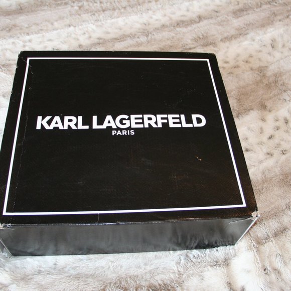 KARL LAGERFELD PARIS Blayze Embellished Ornament Strap Detail Peep Toe Shooties - Picture 4 of 6